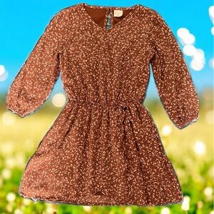 Abercrombie Kids Brown Floral Dress Girls 9/10